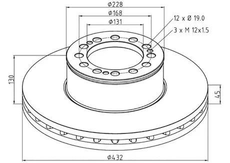 Тормозной диск PE AUTOMOTIVE 03612100A