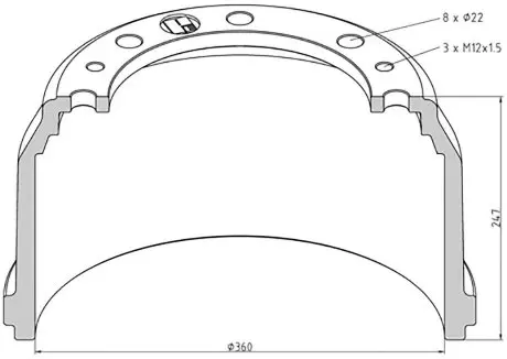 Тормозной барабан PE AUTOMOTIVE 03642000A