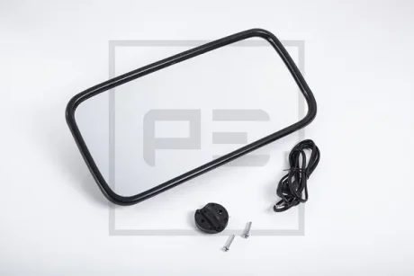 Бокове дзеркало Лів, обігрів, ручне, довжина: 377мм, ширина: 189мм MAN E2000, F90, F90 UNTERFLUR, L2000, M 2000 L, M90 06.85- PE AUTOMOTIVE 03804280A