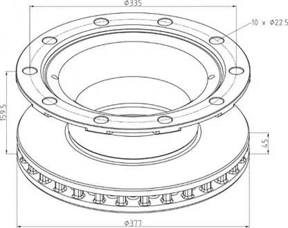 Гальмівний диск PE AUTOMOTIVE 04637900A