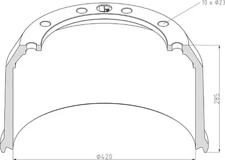 Тормозной барабан PE AUTOMOTIVE 04642400A