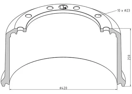 Тормозной барабан PE AUTOMOTIVE 04642500A