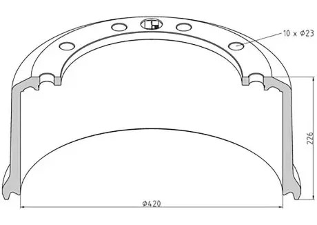 Тормозной барабан PE AUTOMOTIVE 04669800A