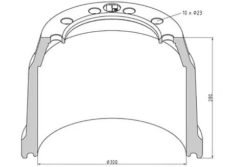 Тормозной барабан PE AUTOMOTIVE 06644200A