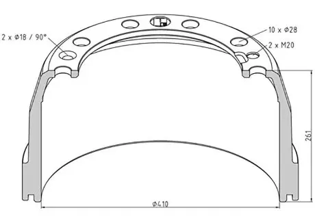 Тормозной барабан PE AUTOMOTIVE 14613100A