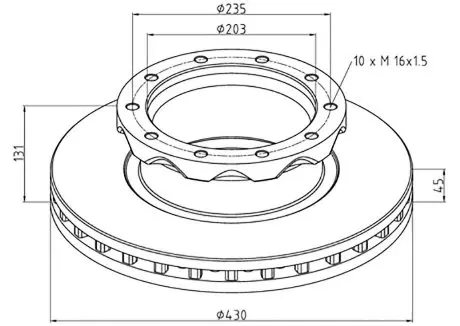 Гальмівний диск PE AUTOMOTIVE 46610200A