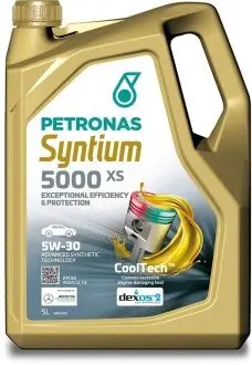 Олива 5W30 SYNTIUM 5000 XS (5L) (GM Dexos 2/MB 229.51/VW 505.00/505.01/LL-04) (ACEA C2/C3) Petronas 70660M12EU