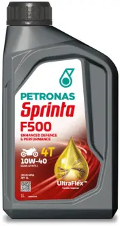 Олива 10W40 SPRINTA F500 4T (1L) (API SL/JASO MA2) Petronas 73188E15EU