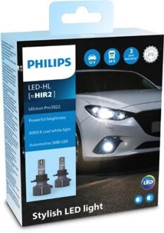 Комплект светодиодных автоламп. PHILIPS 11012U3022X2