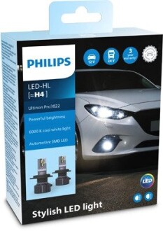 Комплект светодиодных автоламп. PHILIPS 11342U3022X2