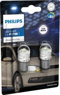 Лампа светодиодная P21 LED LED WHITE Ultinon Pro3100 12V 2,2W BA15S 6000K (выр-во) PHILIPS 11498CU31B2