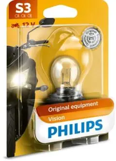 Автолампа S3 15 W прозора PHILIPS 12008BW