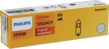 Автолампа Vision H10W BA9s 10 W прозрачная PHILIPS 12024CP