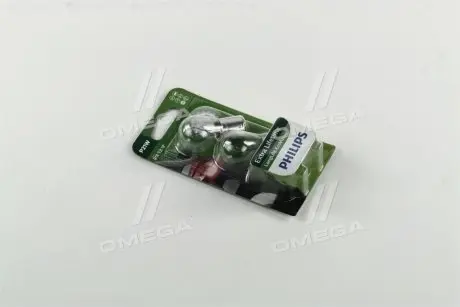 Автолампа LongLife EcoVision P21W BA15s 21 W прозрачная PHILIPS 12498LLECOB2