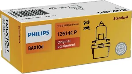 Автолампа Vision BAX B10d 3W прозора PHILIPS 12614CP