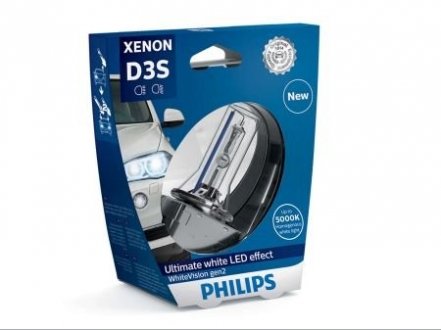 Автомобільна лампа: 12 [В] Ксенон D3S WhiteVision gen2 35W цоколь PK32d-5. 5000K PHILIPS 37735433