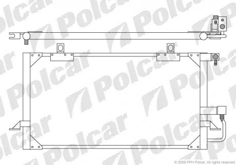 Радиатор кондиционера Polcar 1308K8C1