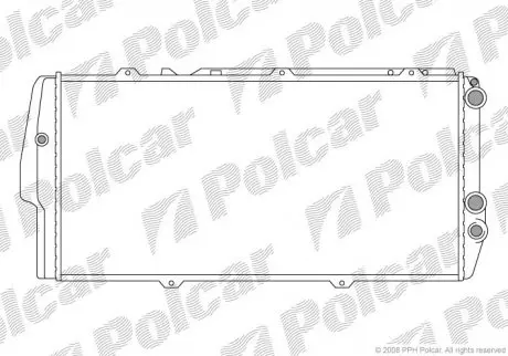 Радіатор охолодження Audi 100/200 1.8-2.2 86-91 Polcar 131508A3 (фото 1)