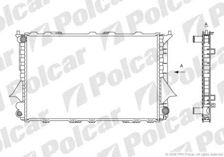 Радіатори охолодження A6 94-97 Polcar 1316084