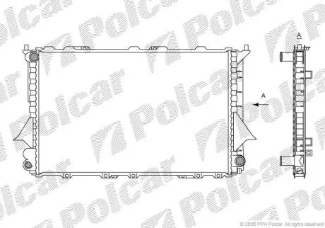 Радіатори охолодження A6 94-97 Polcar 1316084