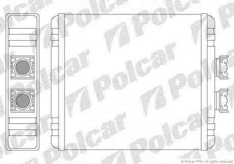 Радіатор пічки Polcar 1322N81