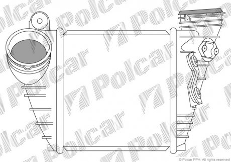 Радіатор повітря (інтеркулер) Polcar 1323J82