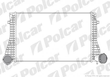 Радіатор повітря (інтеркулер) Polcar 1323J86 (фото 1)