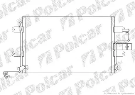 Радіатор кондиціонера Audi A3 96-/VW Golf IV 97-/Skoda Octavia 97- Polcar 1323K8C2S