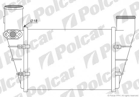 Радиатор воздуха (интеркулер) Polcar 1324J81