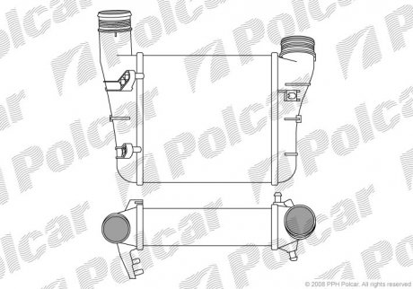 Радіатор повітря (інтеркулер) Polcar 1325J86 (фото 1)