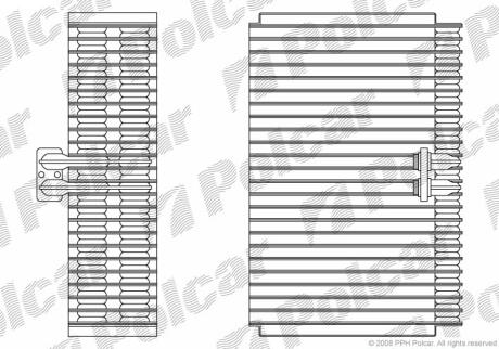 Випарник кондиціонера A8 94- Polcar 1328P81