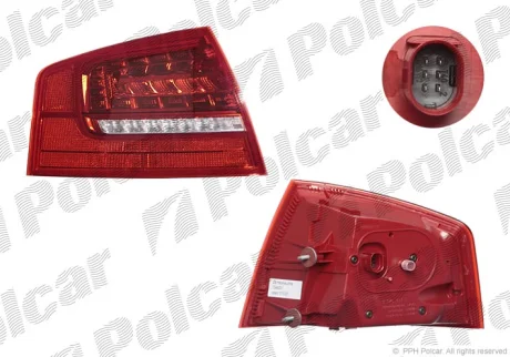 Фонарь задний | A8 03-10 Polcar 1329872X