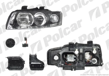 Фара основна | AUDI A4, 01- Polcar 1334105E