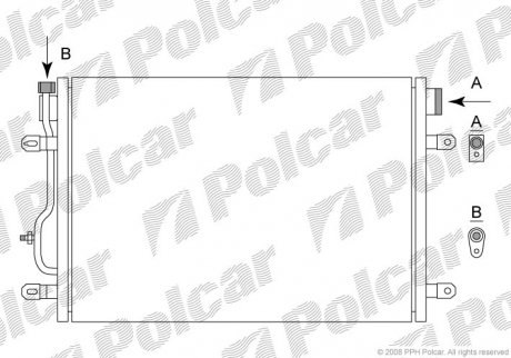 Радиатор кондиционера Polcar 1334K8C1 (фото 1)