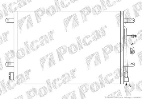 Радіатор кондиціонера Polcar 1335K8C1S