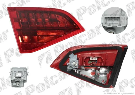 Ліхтар задній | A4 (B8) 08- Polcar 1337874U