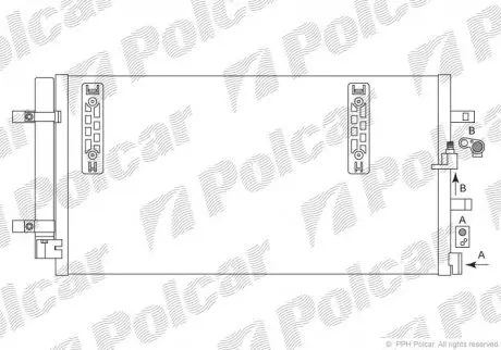 Радиатор кондиционера Polcar 1337K8C1