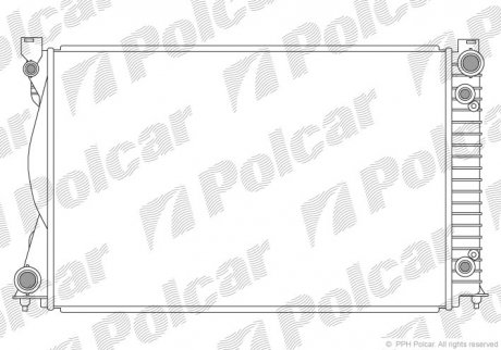 Радіатор двигуна Polcar 1338087 (фото 1)