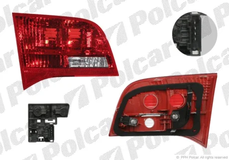 Ліхтар задній | A6 SDN/KOMBI 05- Polcar 1338873V