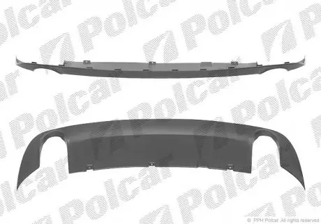 Спойлер бампера заднего Polcar 133999