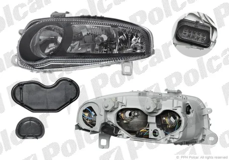 Фара основна | ALFA ROMEO 147, 01- Polcar 1404095E
