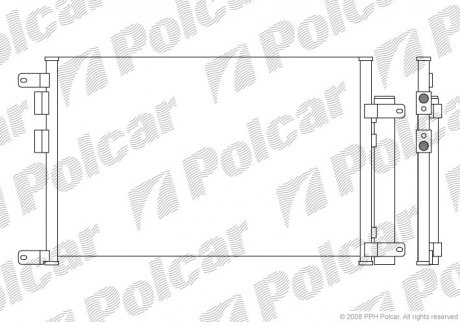Радиатор кондиционера Polcar 1408K8C2