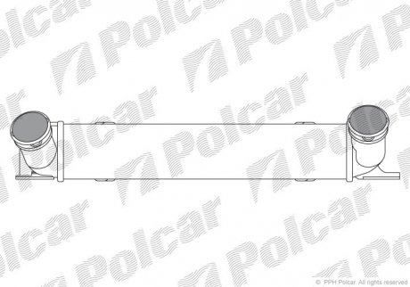 Радіатор повітря (інтеркулер) Polcar 2001J81 (фото 1)