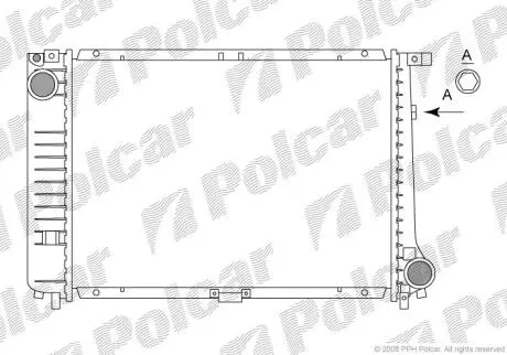 Радіатори охолодження 3 E30 81-/87- Polcar 2005088