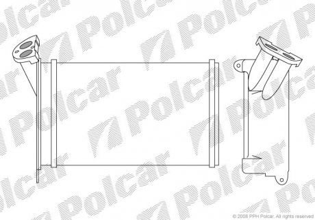 Радіатор пічки Polcar 2005N82