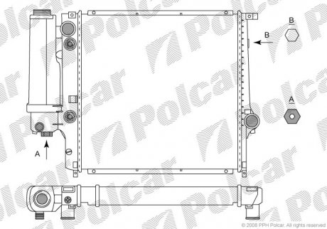 Радиатор двигателя Polcar 2007085