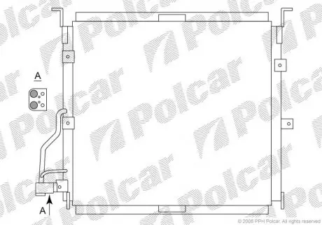 Радиатор кондиционера Polcar 2007K8C5