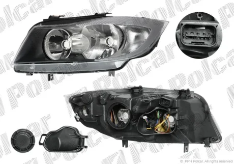 Фара основна | 3 E90/E91, 04-08 Polcar 2040092E