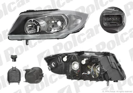 Фара основна | 3 E90/E91, 04-08 Polcar 204009E