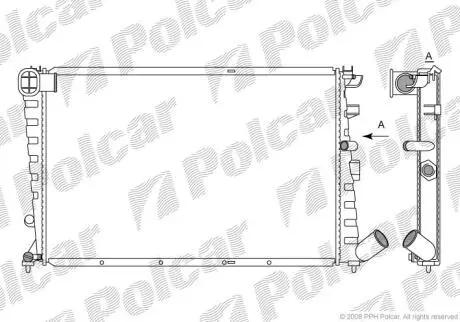 Радіатори охолодження XANTIA 93- Polcar 2325085